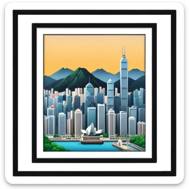 Hong Kong and Berlin sticker