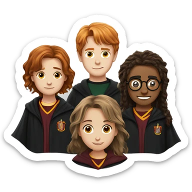 Harry Potter with Hermione Granger and Ron Weasley sticker