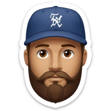 Jared Woosley (long hair, beard, tattoos, and hat). sticker