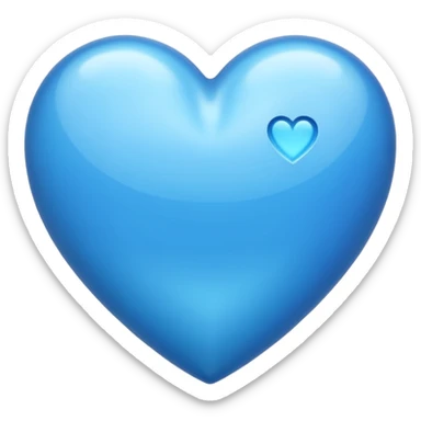 Quiero un corazón 💓 pero azul sticker