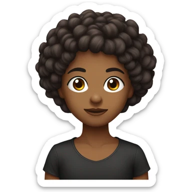 criança cabelo preto olho castanho sticker