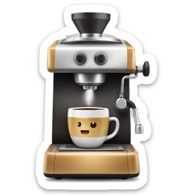 Kaffee Maschine Medaille  sticker