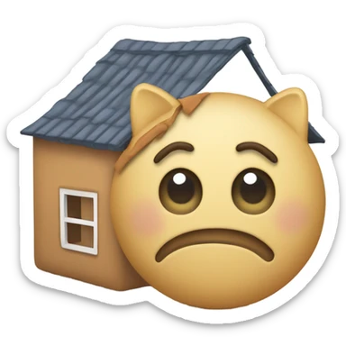 Poor people, homeless emoji. sticker