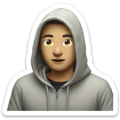 video editor wearing a hoodies printed "The Encoded' sticker