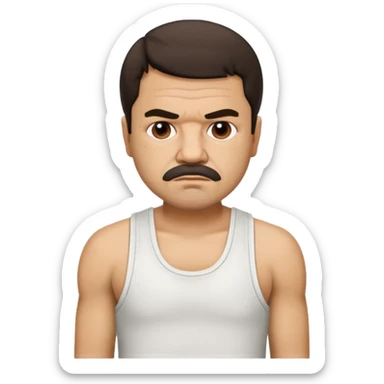 El Chapo in a tank top sticker
