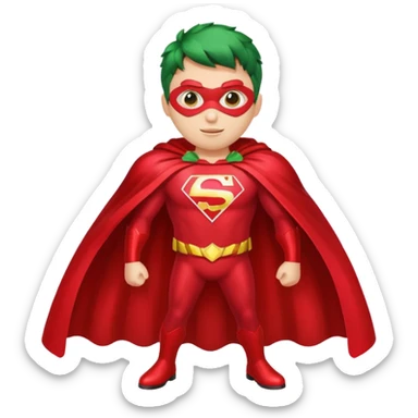 Cape-Wearing Super Fruit sticker