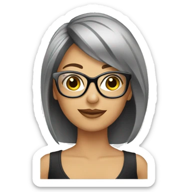 Cosmetologist + glasses sticker