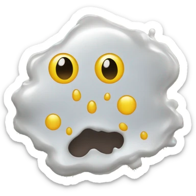Clear goo splatter sticker