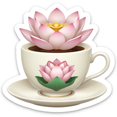 LotusMorning coffee sticker