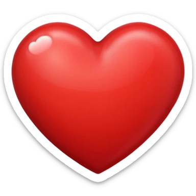Red heart sticker
