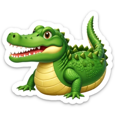 code writing crocodile sticker