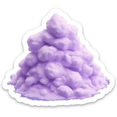 pastel purple pile of powder sticker