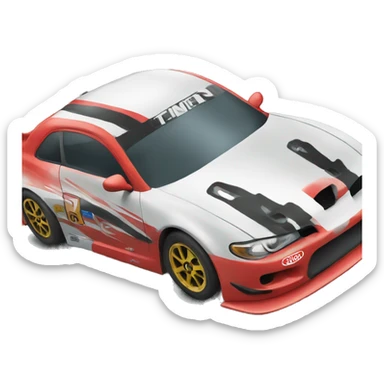 Race car drifting  sticker