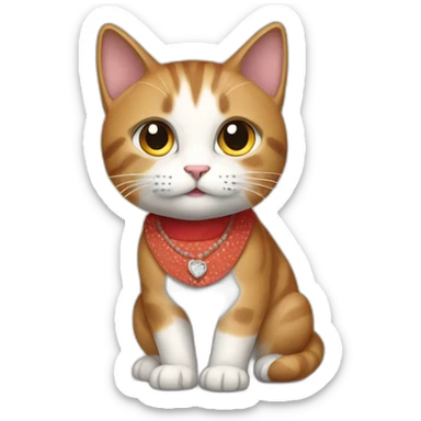 A cat wearing Indiana dress sticker