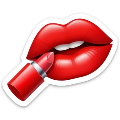 Lipstick kiss mark sticker