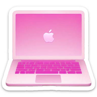 Pink MacBook  sticker