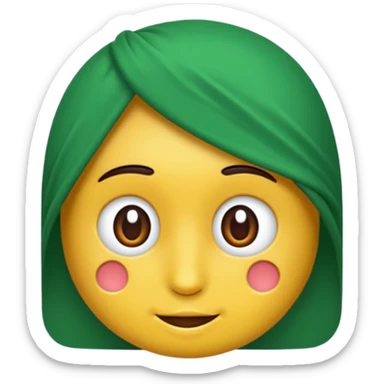 Yeşil kurdele koyu  sticker