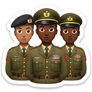 British army is serious and photorealistic sticker