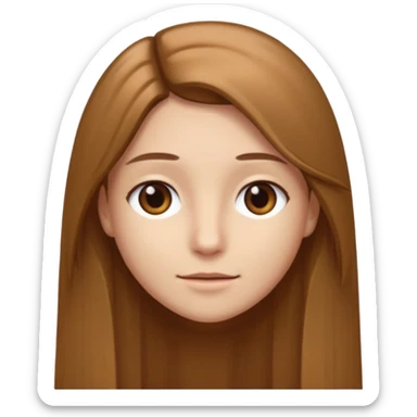 30 yr light brown hair long straight hair, brown eyes sticker
