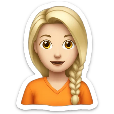 White girl Prisoner with orange shirt sticker