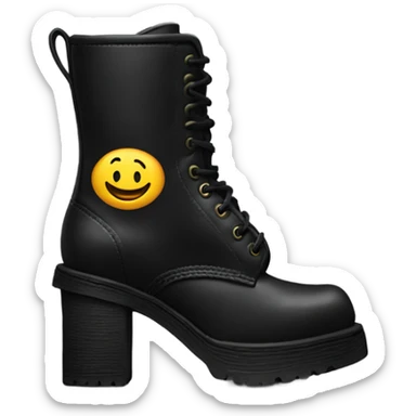 one black dr.marten high heel boot sticker