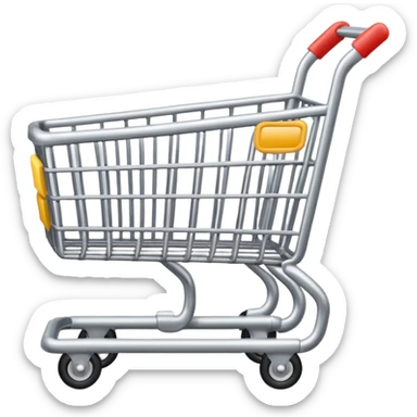 shopping cart silver sticker