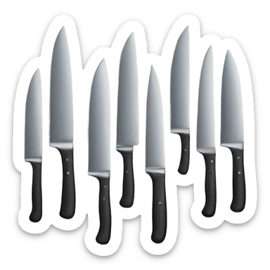 Kitchen Set of Knives  sticker