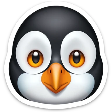 Sad emoji penguin begging giant lovely eyes cute sticker
