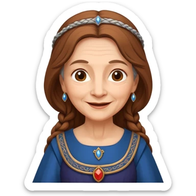 The kind and amiable grandmother in medieval fairy tales sticker