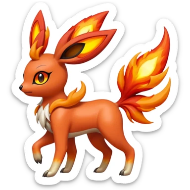 Meloetta-Flareon-Genesect-Pokémon-Fakémon-fusion-hybrid-creature sticker