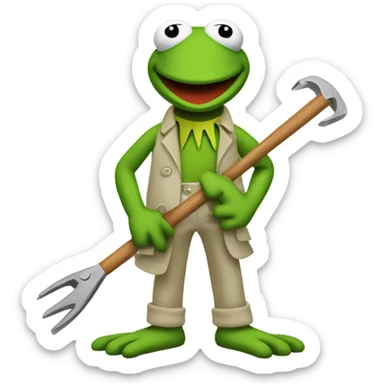 Kermit the frog taking things into his own hands sticker