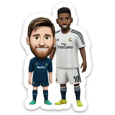 Create Messi with a Real Madrid sticker