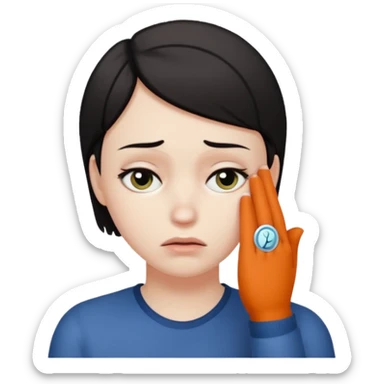 Loser L hand on forehead  sticker