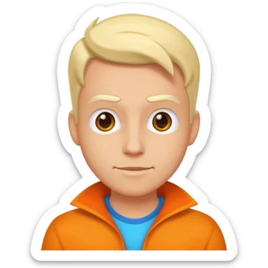 Character concept design creation: Hypercasual toon hero sticker