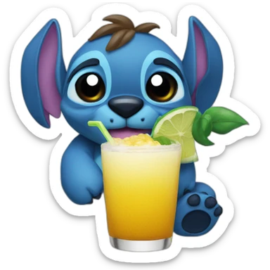 stitch drink tacacá from brazil sticker