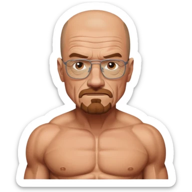 Walter white with a six pack sticker
