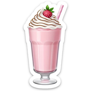 Strawberry milkshake sticker