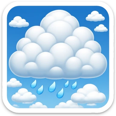 blue sky with clouds sticker