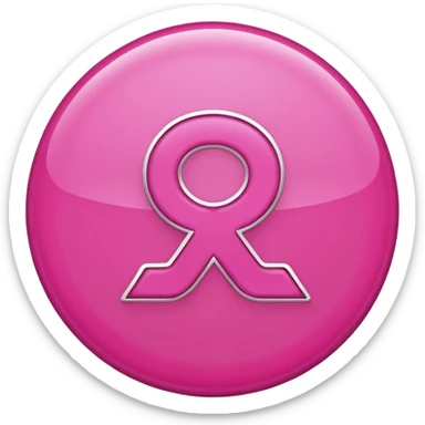 Pink psi symbol sticker