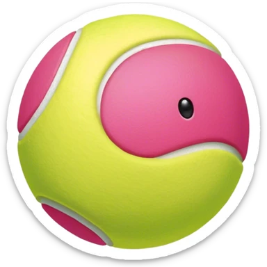 Tennis Ball pink  sticker