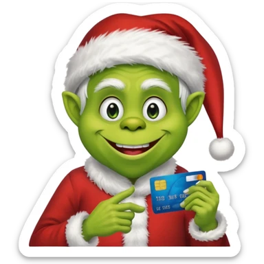 Credit Card Grinch sticker