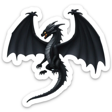black dragon wings sticker