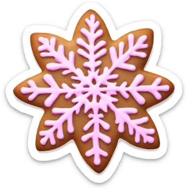 pink snowflake cookie  sticker