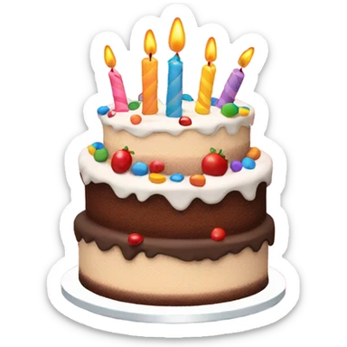 birthday cake that says happy birthday  sticker