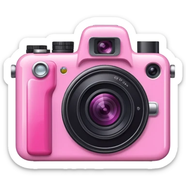 Camera in pink colour sticker