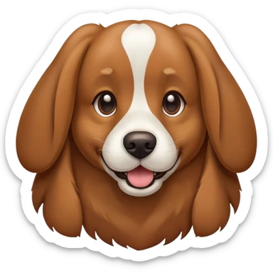 dog with floppy ears sticker