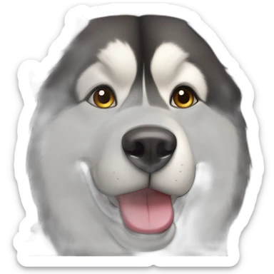 Handsome Alaskan malamute sticker