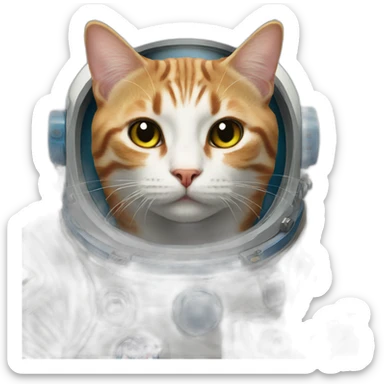 Cat astronaut sticker