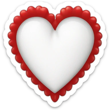 Drapeau Vendée coeur Vendéen double coeur rouge, couronne rouge sur coeur, fond blanc sticker