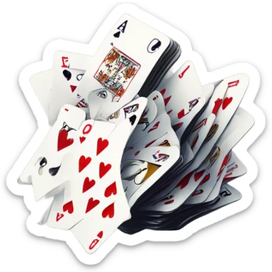 House of cards falling sticker